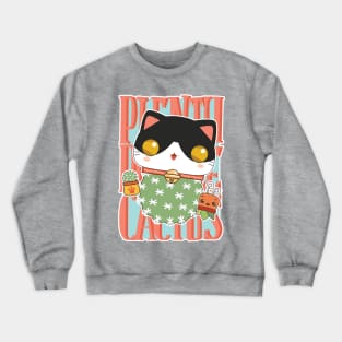 Mammillaria Cactus Cat Crewneck Sweatshirt